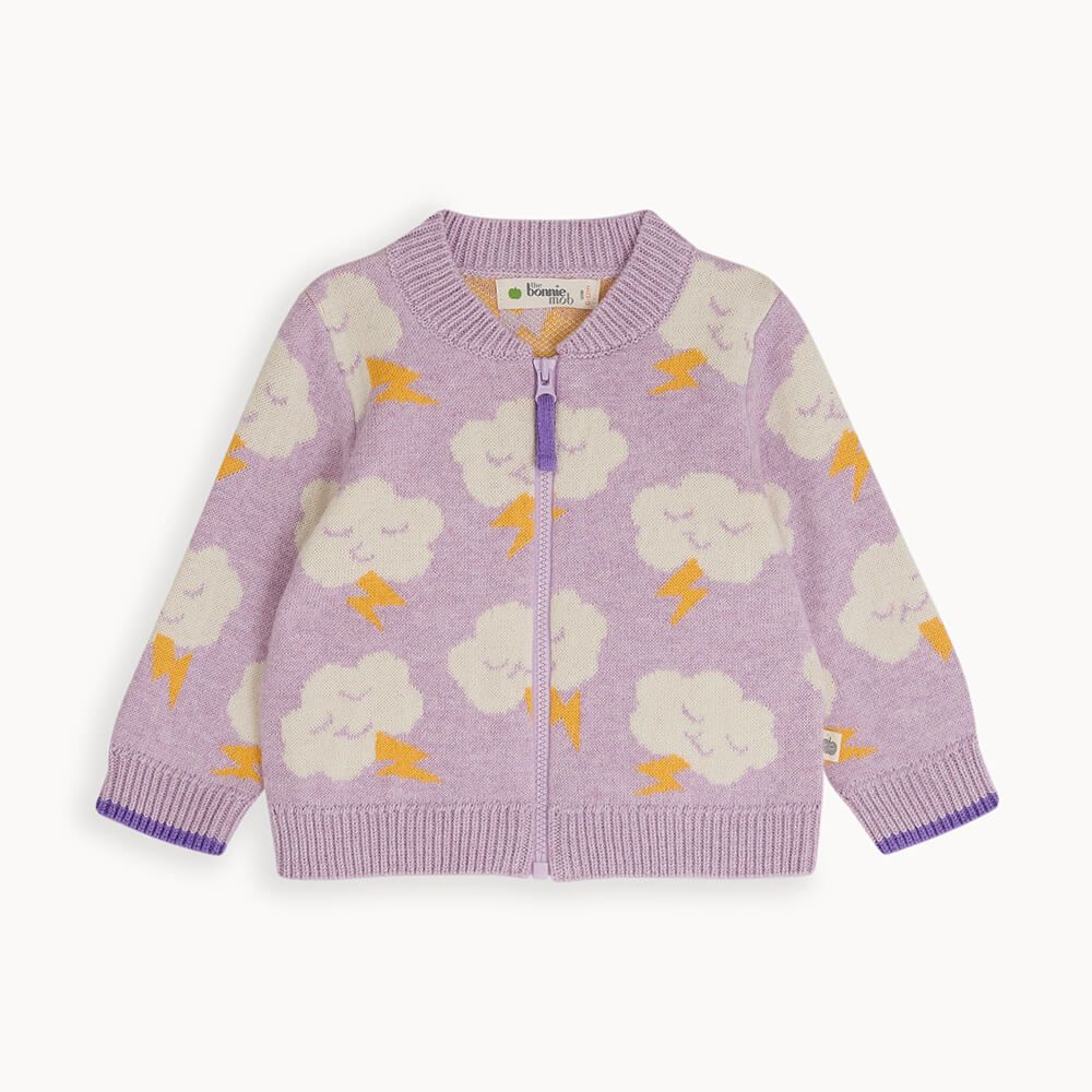 Frootie - Lilac Cloud Jaquard Cardigan - The bonniemob 