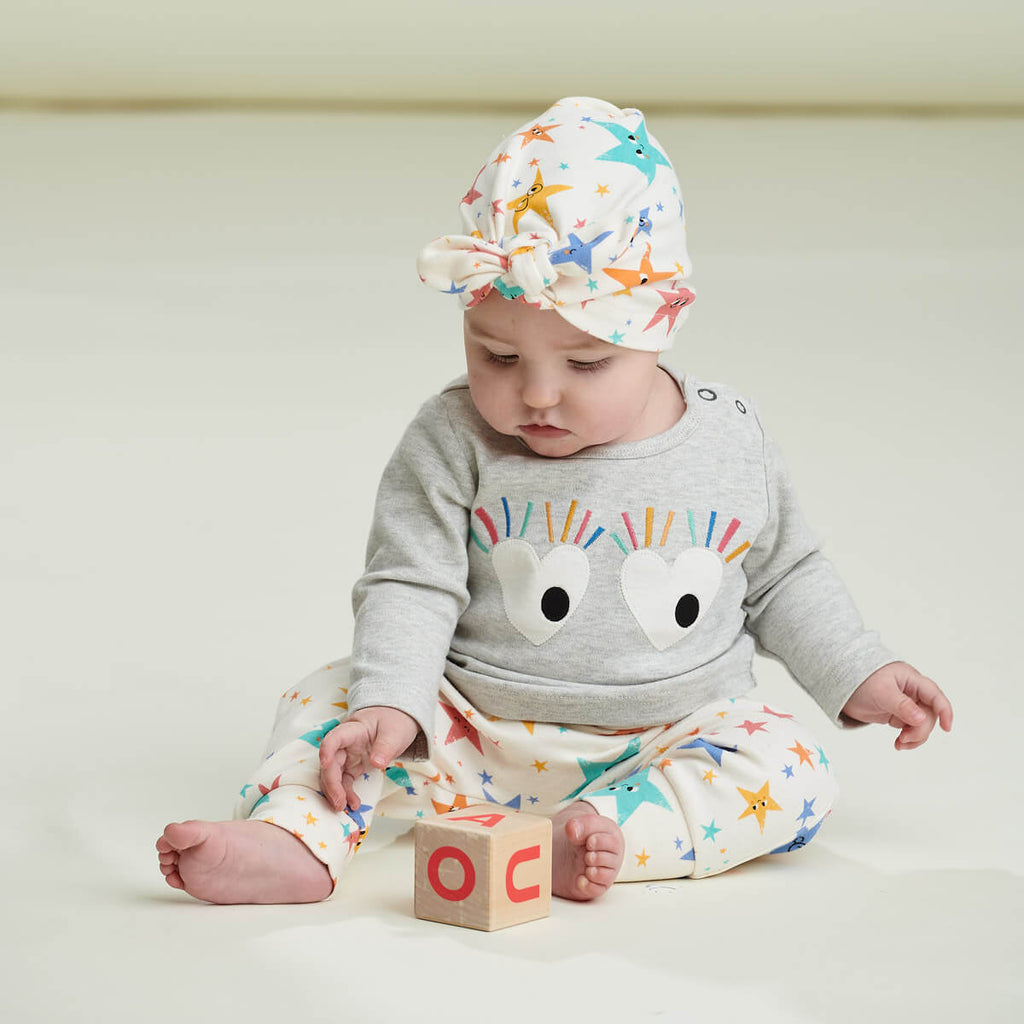 Baby turban with matching outfit clearance