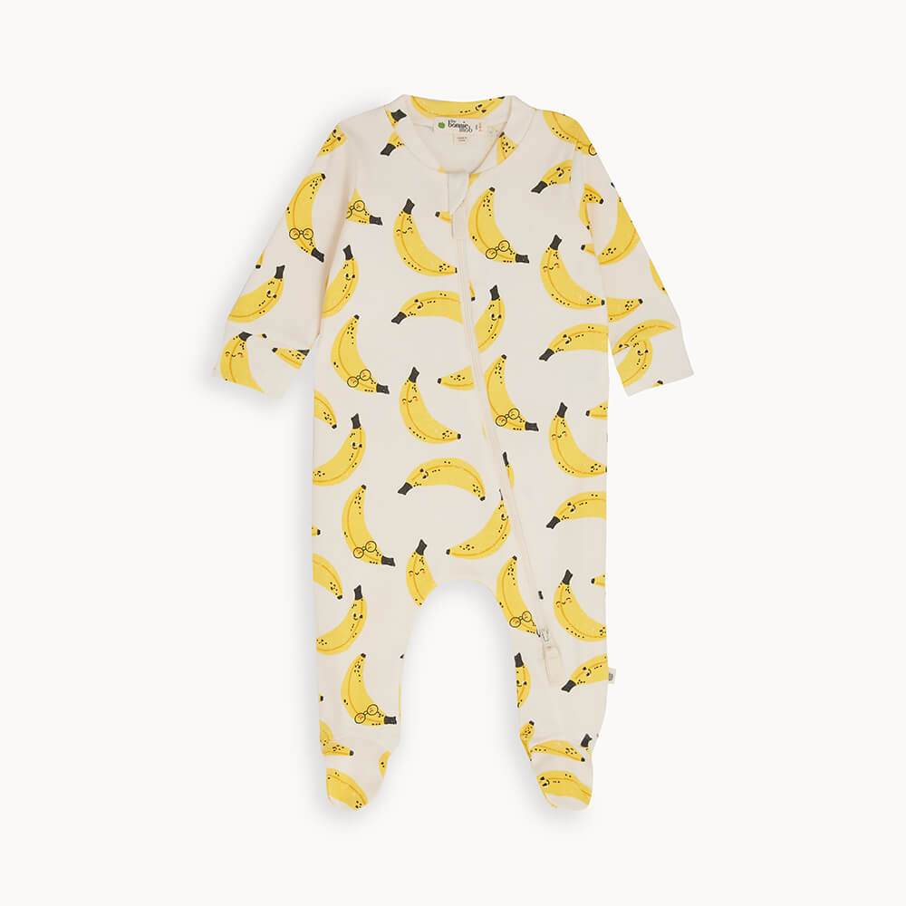 Bananarama - Zip Front Baby Sleepsuit - The bonniemob 