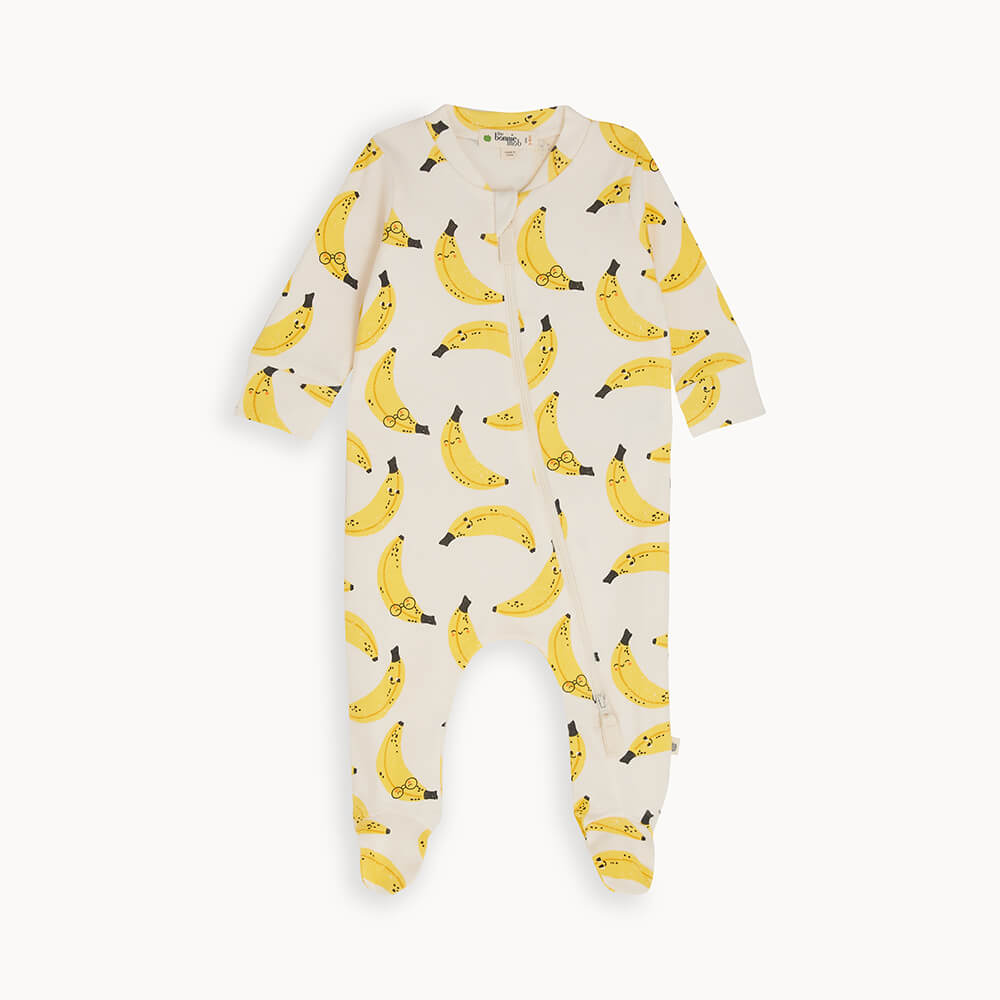 Bananarama - Zip Front Baby Sleepsuit - The bonniemob 