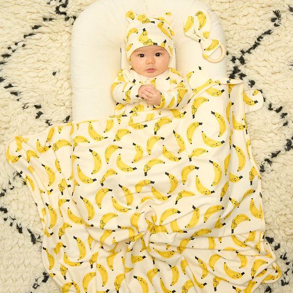 Banana Split - Baby Blanket With Hood - The bonniemob 