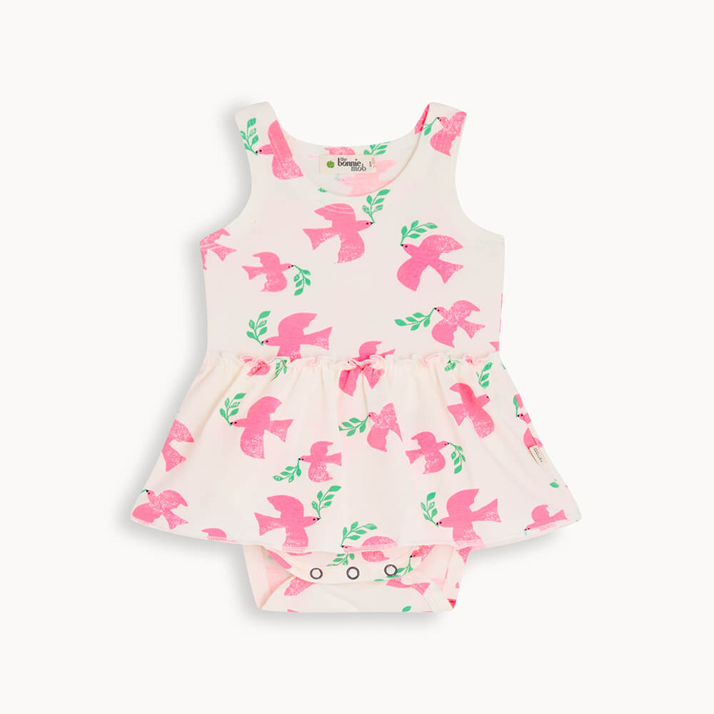 Brora - Doves Bodysuit With Skirt - The bonniemob 