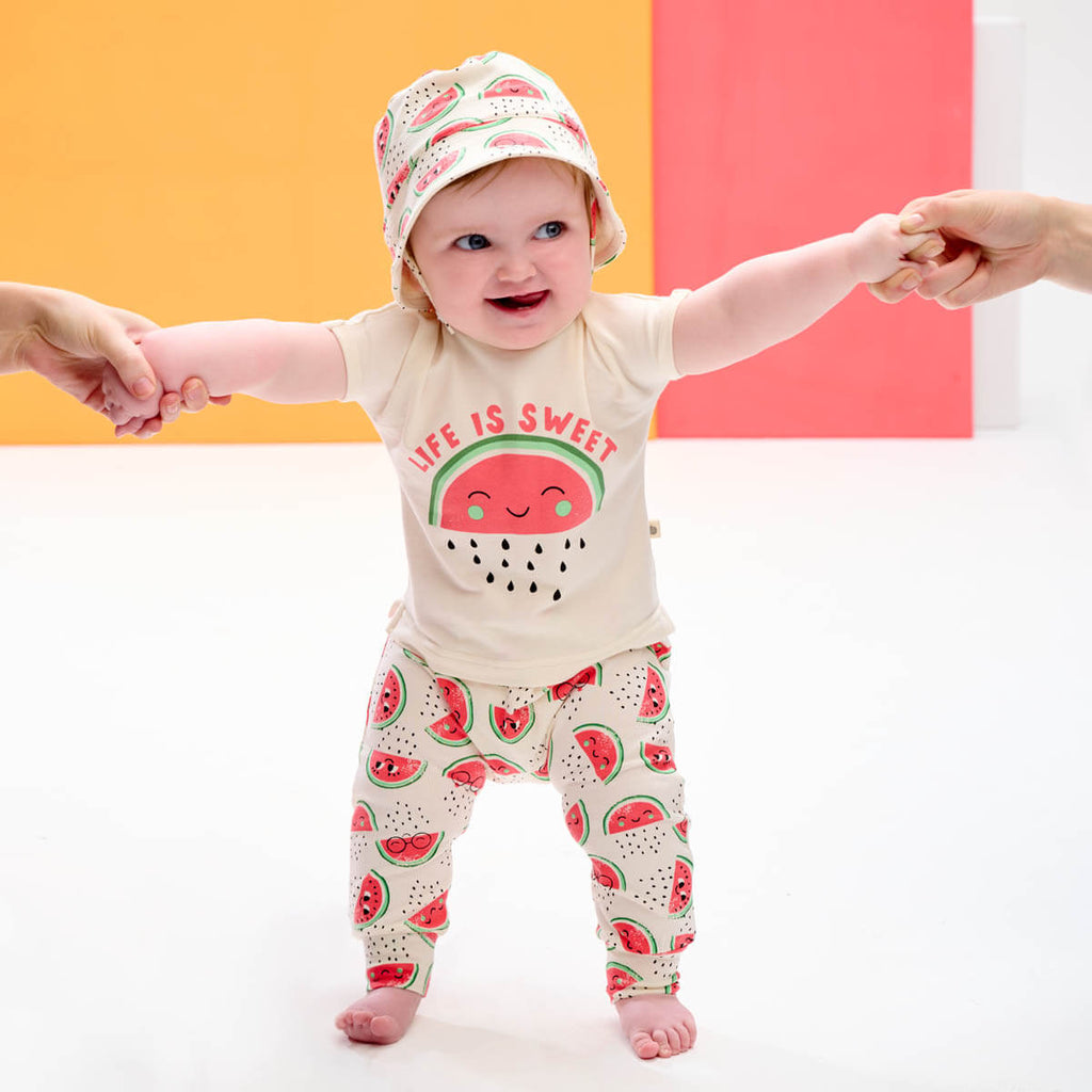 Watermelon Baby Kids T Shirt Pants GOTS Certified Organic