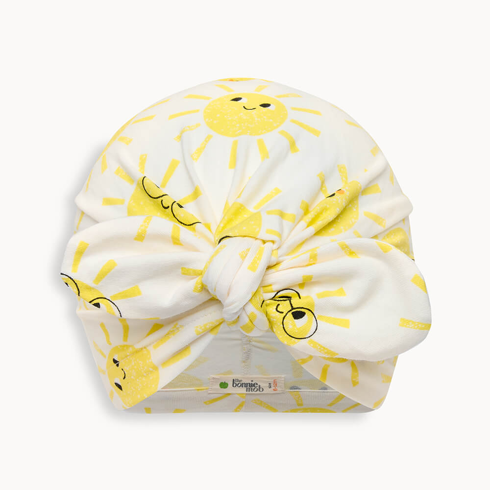 Carousel - Sunshine Turban Baby Hat - The bonniemob 