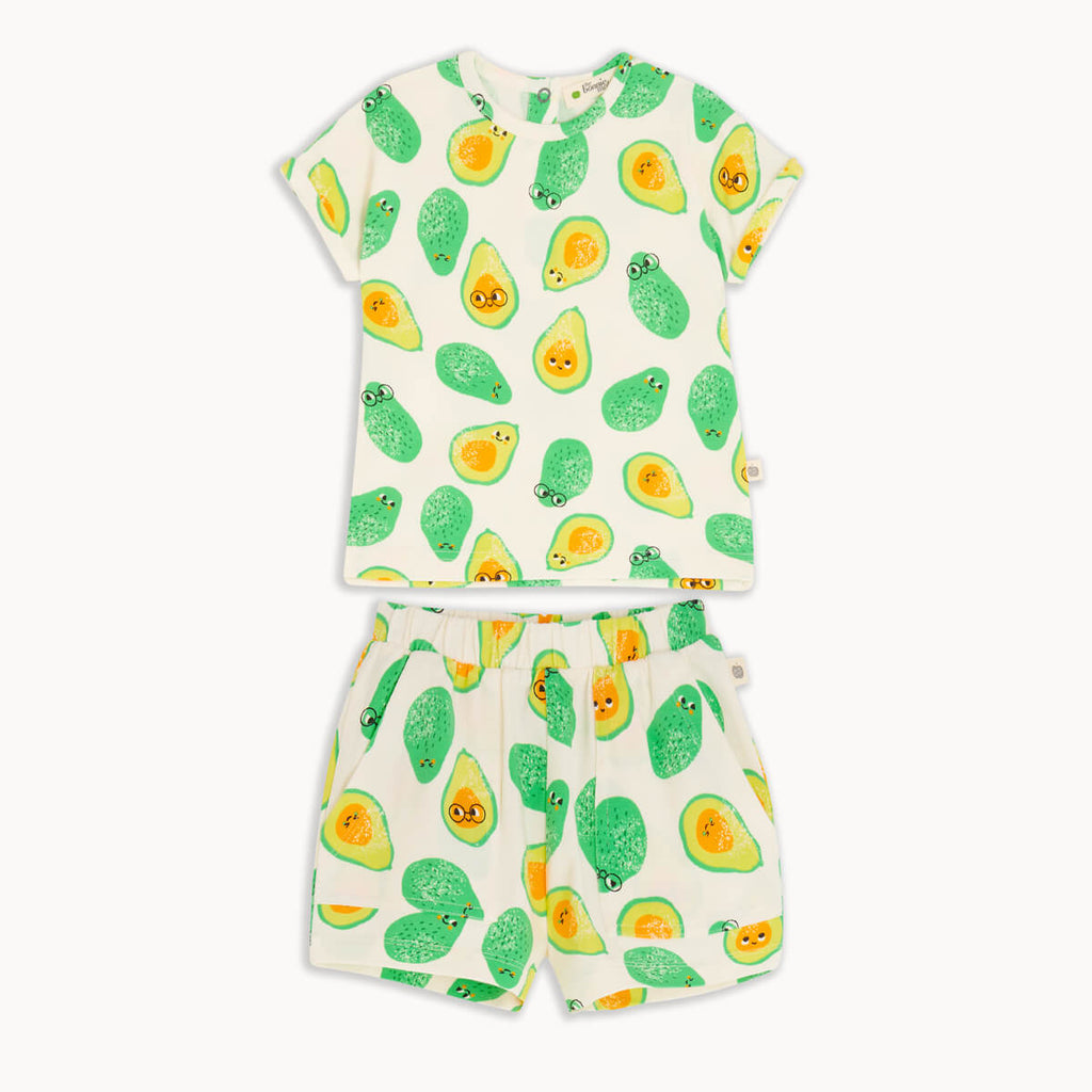 Coaster Set - Avocado T-Shirt & Shorts Outfit