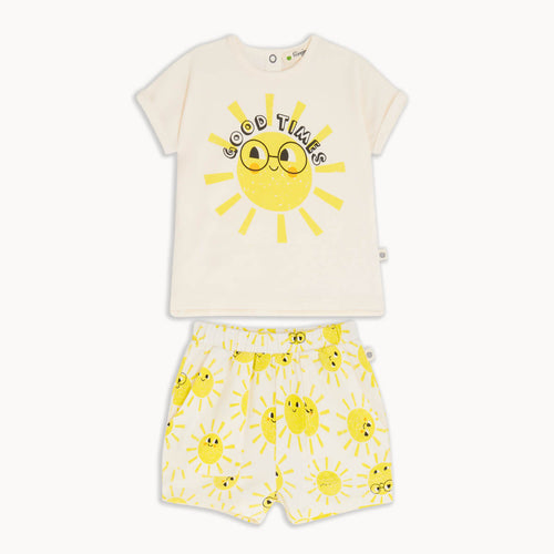 Coaster Set - Sunshine T-Shirt & Shorts Outfit - The bonniemob 