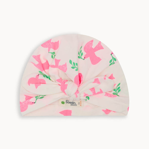 Carousel - Doves Turban Baby Hat - The bonniemob 