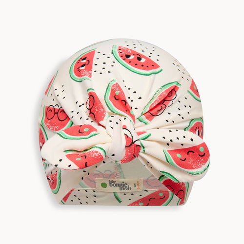 Carousel - Watermelon Turban Baby Hat - The bonniemob 
