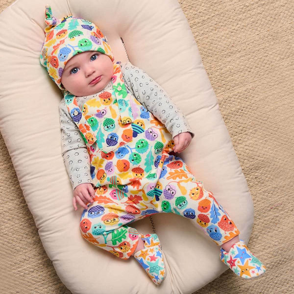 Murdo - Multicolour Acorns Baby Beanie Hat - The bonniemob 