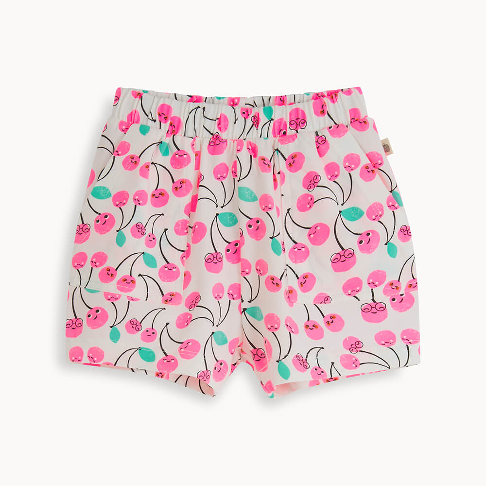 PARADOR - Pink Cherries Simple Shorts - The bonniemob 