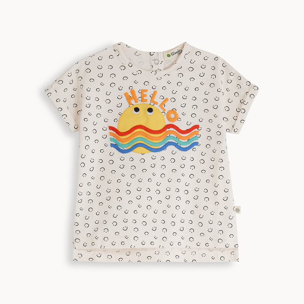 ROCKNESS - Sunshine Waves Applique T Shirt - The bonniemob 