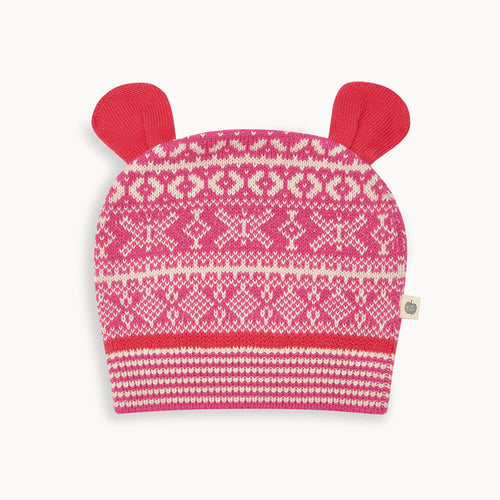 Scottie - Pink Knitted Hat With Ears - The bonniemob 