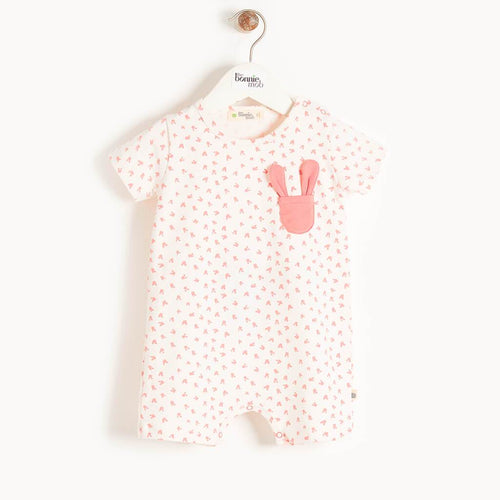 SNUG - Baby Bunny Shorty Playsuit PINK - The bonniemob 