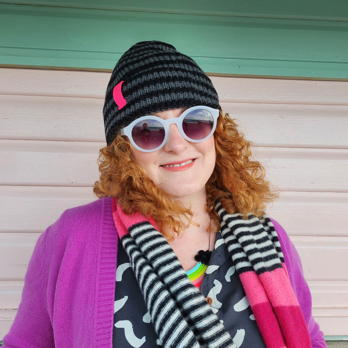 RAE - MIDNIGHT/GREY Stripe Beanie Hat, Special Collab Dlam X Bonnie Mob - The bonniemob 